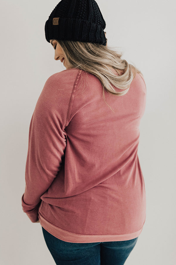 Good Vibes Only Sweatshirt In Blush Curves Image - 5