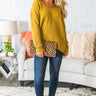 Cappuccino Calling Shift Sweater in Mustard Image - 1