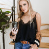 Living In The Limelight Lace Tank in Black Image - 1