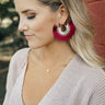 Sunburst Earrings in Wine Image - 1
