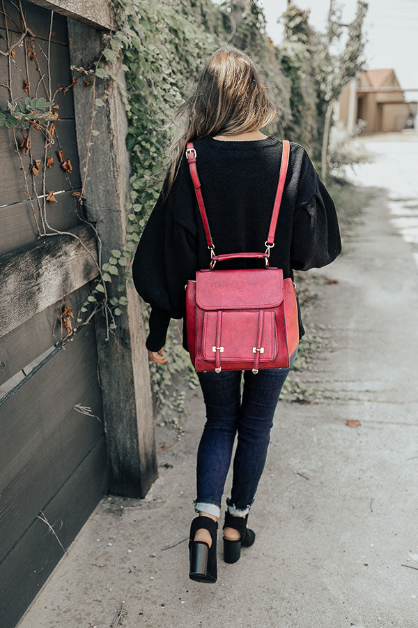 Touring Rome Backpack in Red