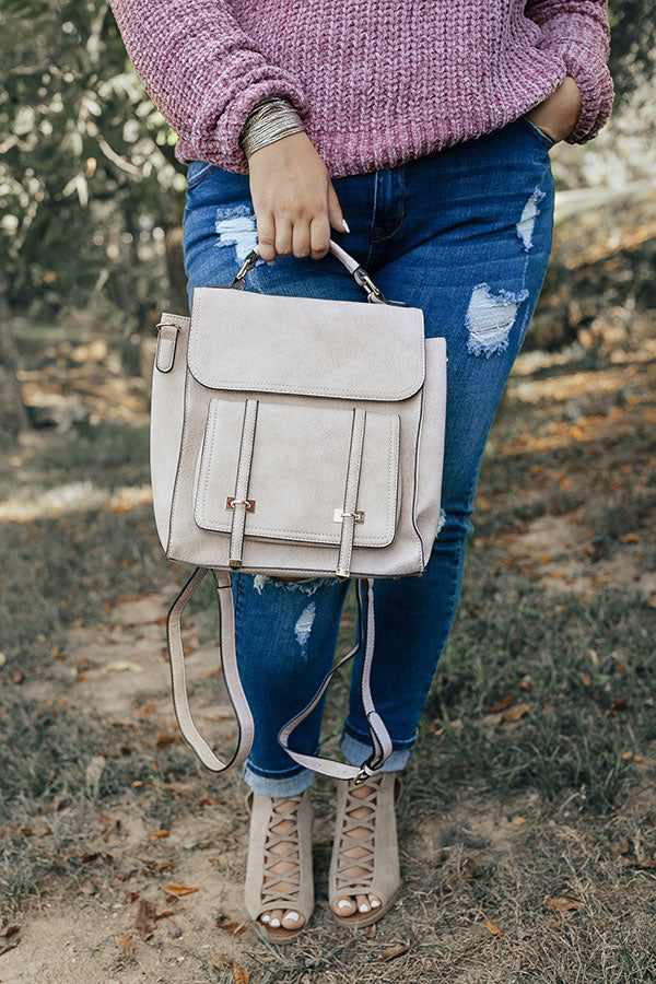 Touring Rome Backpack in Light Latte Image - 1