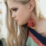 Curtain Call Tassel Earrings in Rust Image - 1