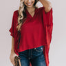 Cayman Islands Getaway Tunic In Crimson Image - 1