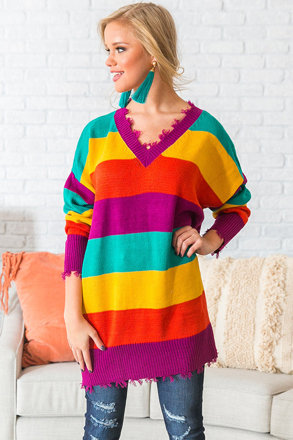 Outside The Lines Tunic Sweater Image - 2