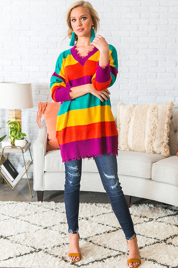 Outside The Lines Tunic Sweater