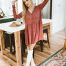 Give It A Twirl Babydoll Dress In Rust Image - 1