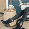 The McKinley Faux Suede Bootie in Black Image - 1