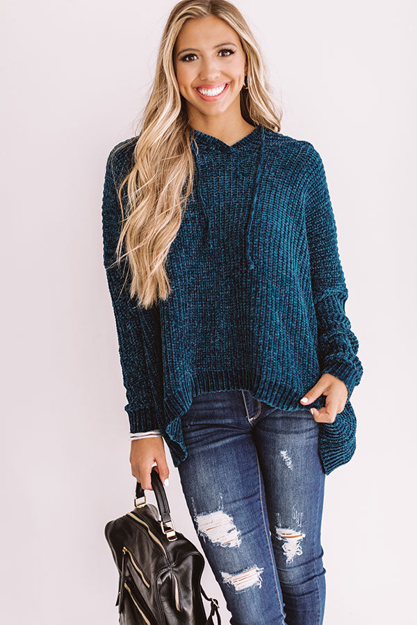 S'more Fall Please Chenille Sweater In Cobalt Image - 3