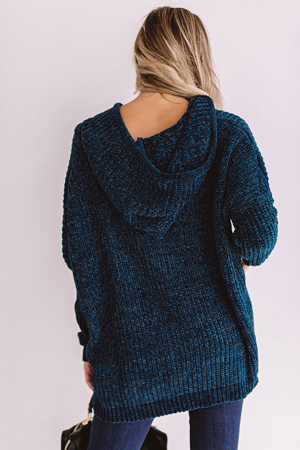 S'more Fall Please Chenille Sweater In Cobalt Image - 5