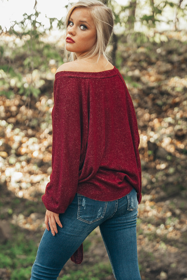 Layover In London Tie Top In Wine Image - 5