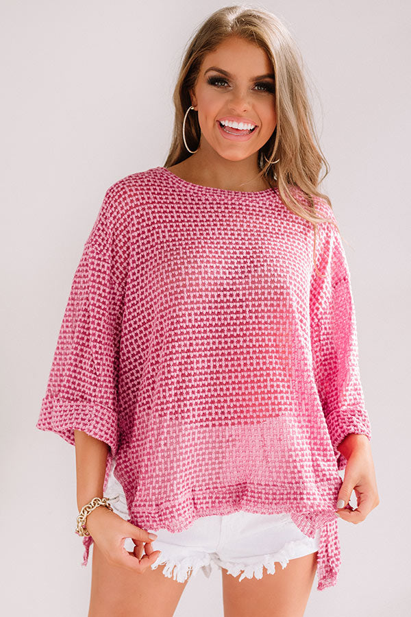 Brunch At The Cabin Shift Top In Pink Image - 2