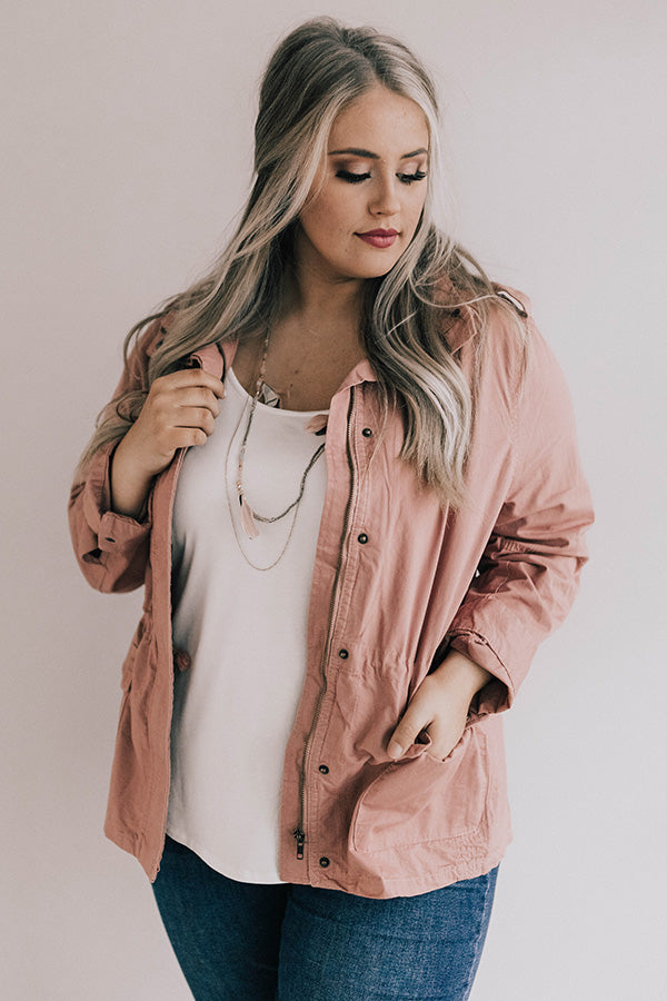 Chilled Wine Divine Lightweight Jacket In Blush Curves Image - 3