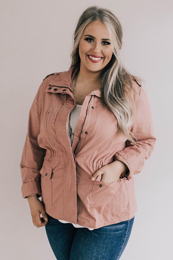 Chilled Wine Divine Lightweight Jacket In Blush Curves Image - 2