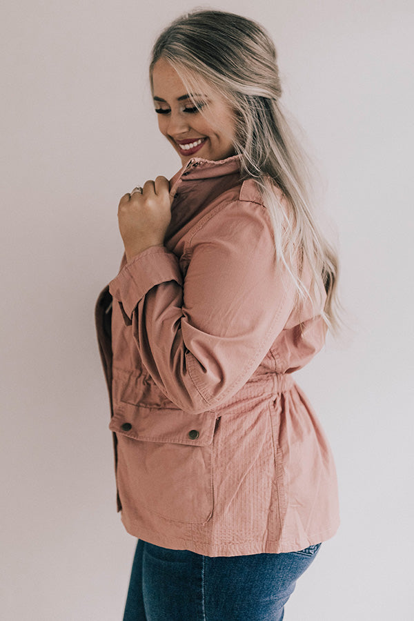 Chilled Wine Divine Lightweight Jacket In Blush Curves Image - 4