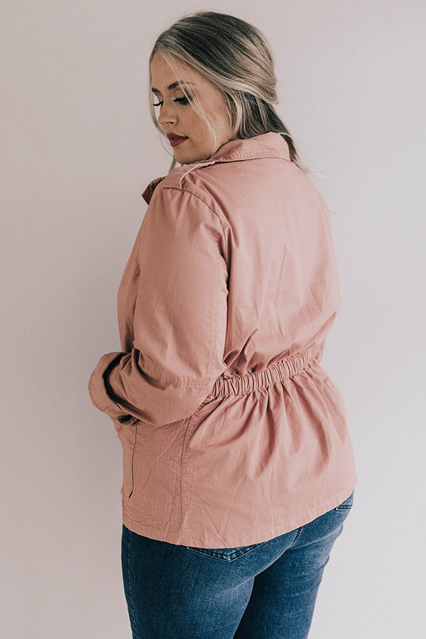 Chilled Wine Divine Lightweight Jacket In Blush Curves Image - 5