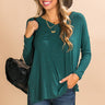 East Coast Crushing Shift Top in Hunter Green Image - 1