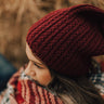 Starry Skies Knit Beanie in Wine Image - 1