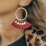 VIP Room Earrings In Merlot Image - 1