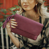 Just Add Cocktails Clutch In Merlot Image - 1