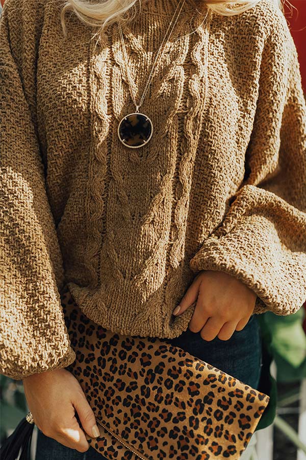 City Snuggles Knit Sweater in Mustard Image - 2