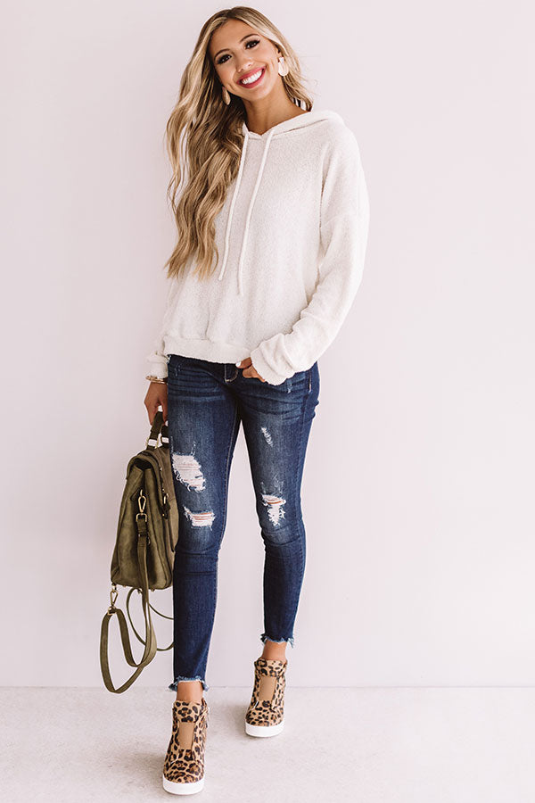 Slopes And S'mores Hoodie In Ivory Image - 2