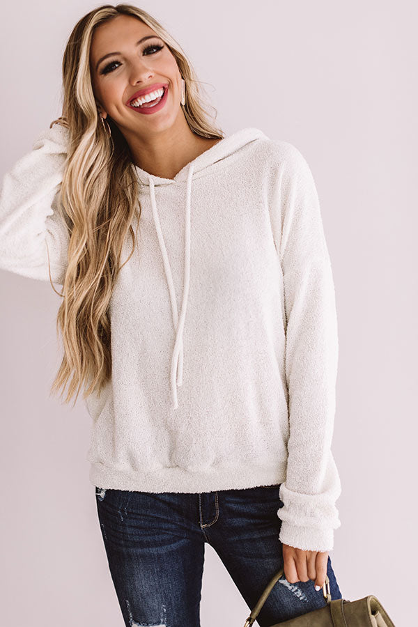 Slopes And S'mores Hoodie In Ivory Image - 3