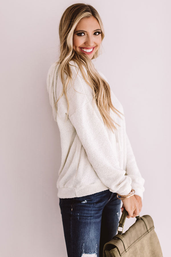 Slopes And S'mores Hoodie In Ivory Image - 4