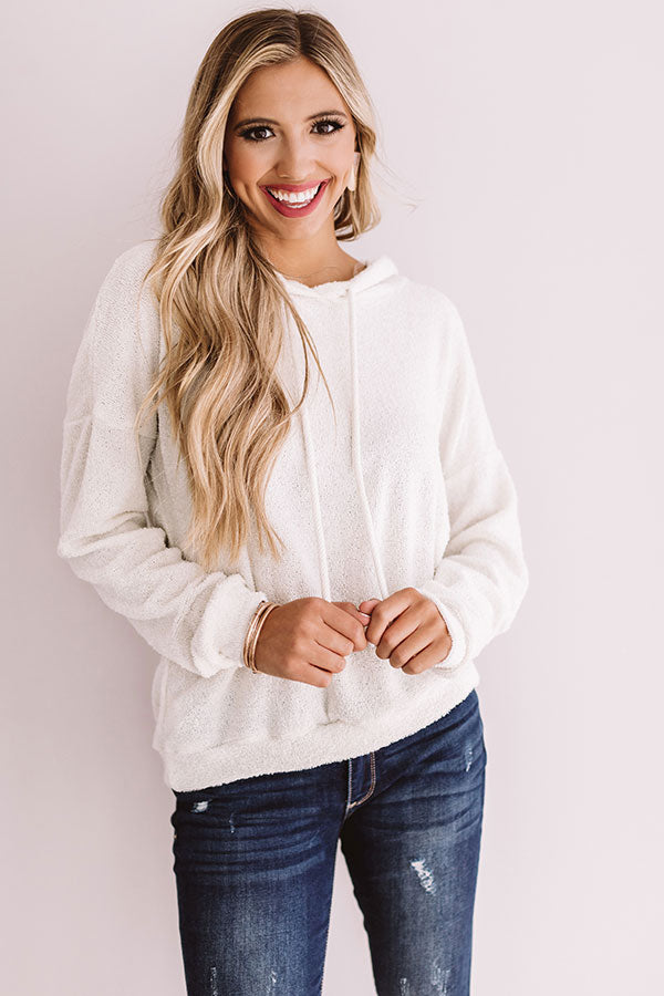Slopes And S'mores Hoodie In Ivory Image - 1