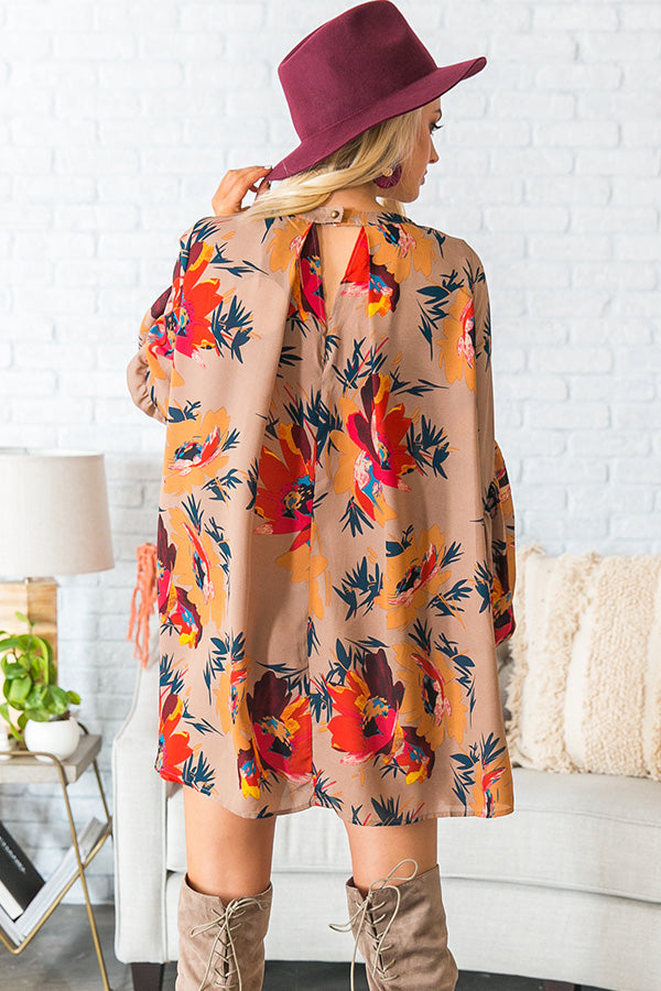 Starry Skies Shift Dress in Taupe Image - 4