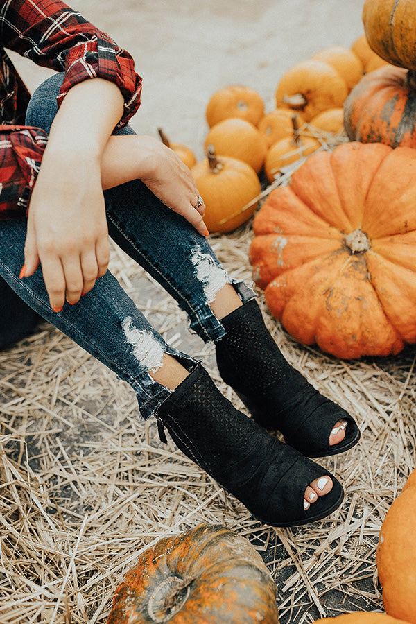 The Scarlet Peep Toe Bootie in Black Image - 1