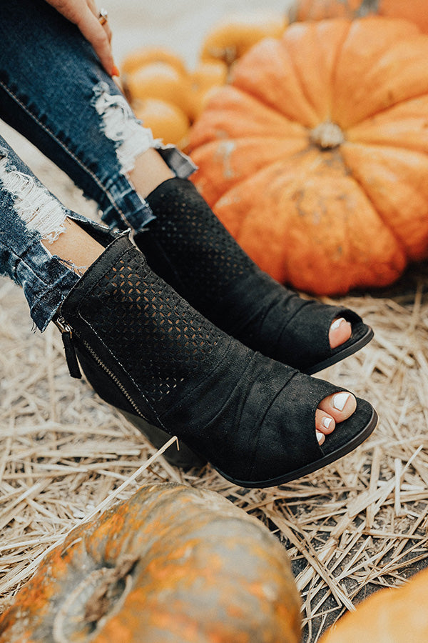 The Scarlet Peep Toe Bootie in Black Image - 2