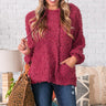 Cuddle Up And Get Cozy Hoodie In Sangria Image - 1