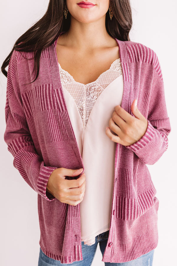 Mulled Wine Divine Cardigan in Sangria Image - 3