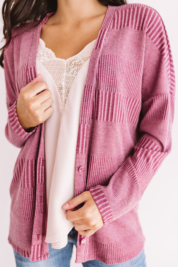 Mulled Wine Divine Cardigan in Sangria Image - 4