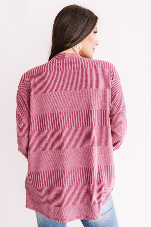 Mulled Wine Divine Cardigan in Sangria Image - 5