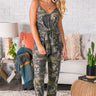 The Jetsetter Front Tie Camo Jumpsuit Image - 1