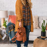 Sunsets And S'mores Nights Chenille Cardigan in Mustard Image - 1