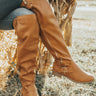 The April Faux Leather Knee High Boot in Maple Image - 1