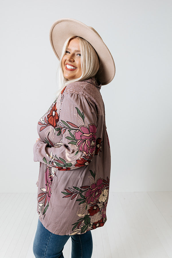 Haute Off The Precious Floral Shift Top Curves Image - 4