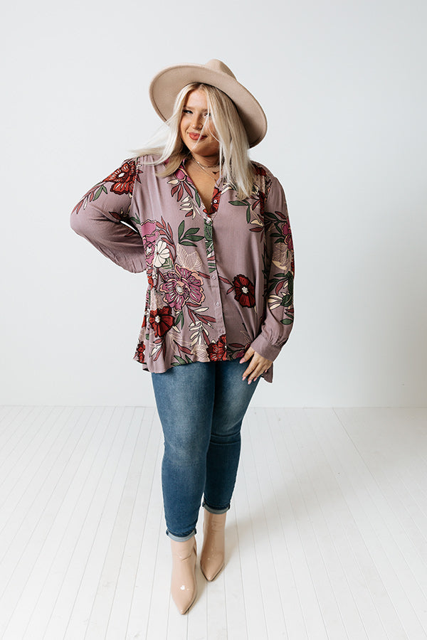Haute Off The Precious Floral Shift Top Curves Image - 2