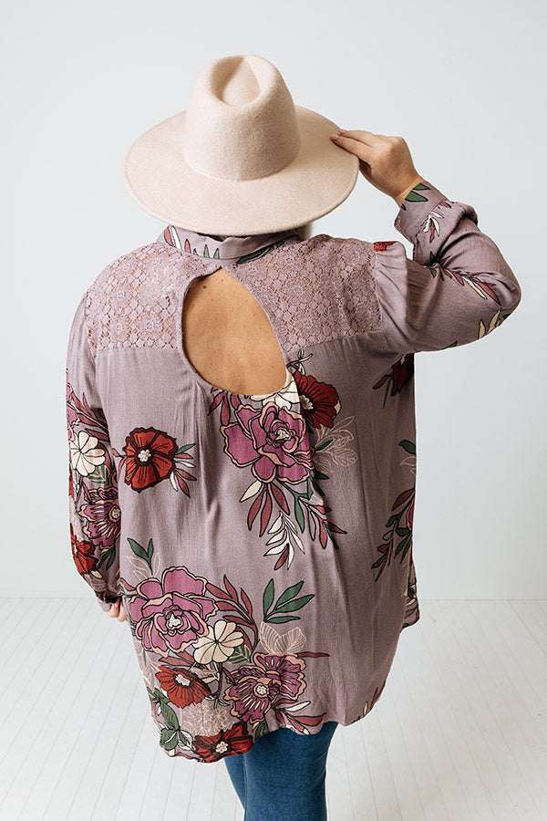 Haute Off The Precious Floral Shift Top Curves Image - 5