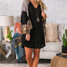 Martinis in Madison Waffle Knit Shift Dress In Black Image - 1