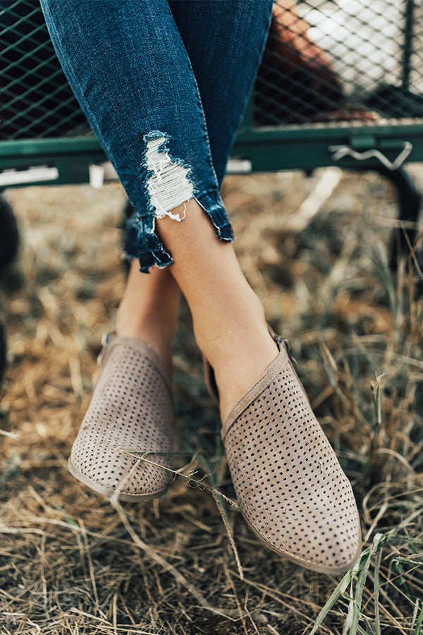 The Sutton Perforated Flat in Taupe Image - 1