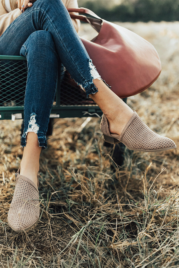 The Sutton Perforated Flat in Taupe Image - 2