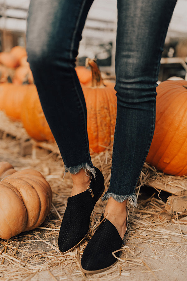 The Sutton Perforated Flat in Black Image - 1