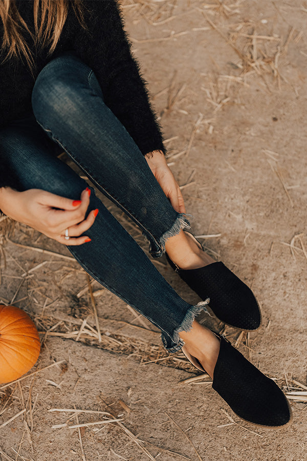 The Sutton Perforated Flat in Black Image - 3