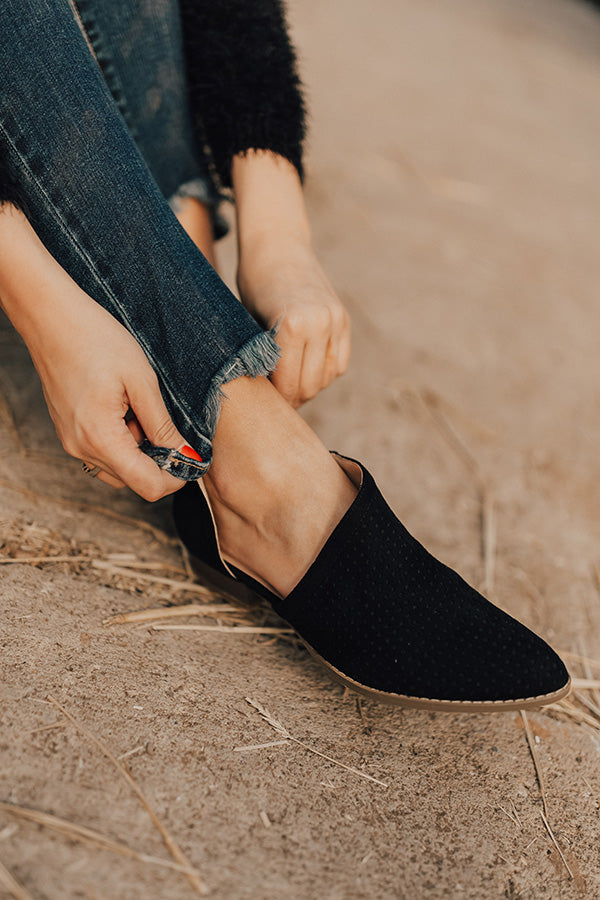 The Sutton Perforated Flat in Black Image - 4