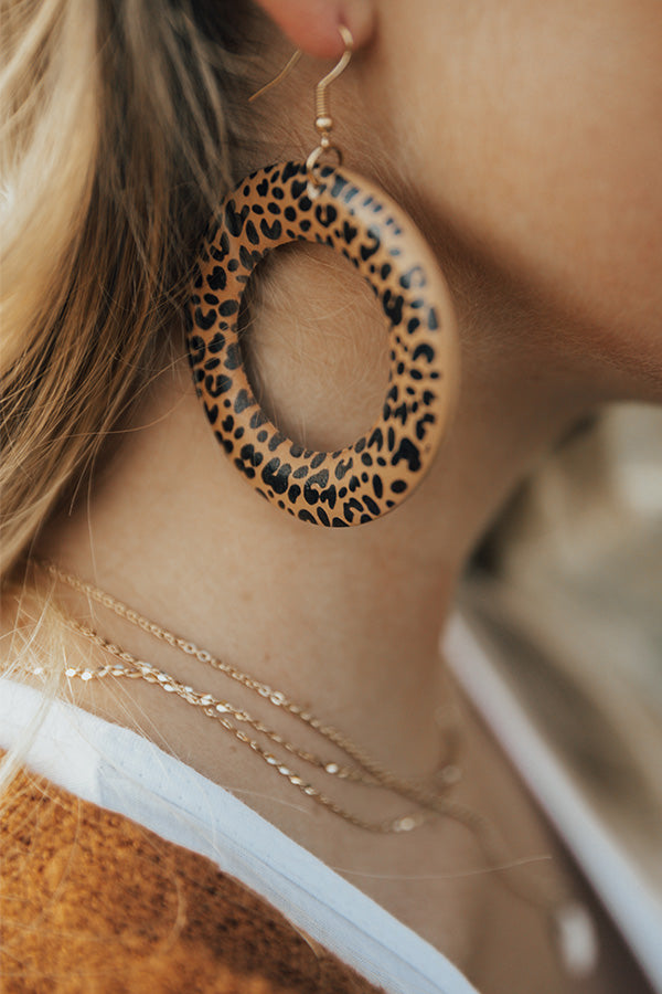 Influencer Life Leopard Earrings
