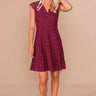 Lace & Grace Shift Dress In Sangria Image - 1